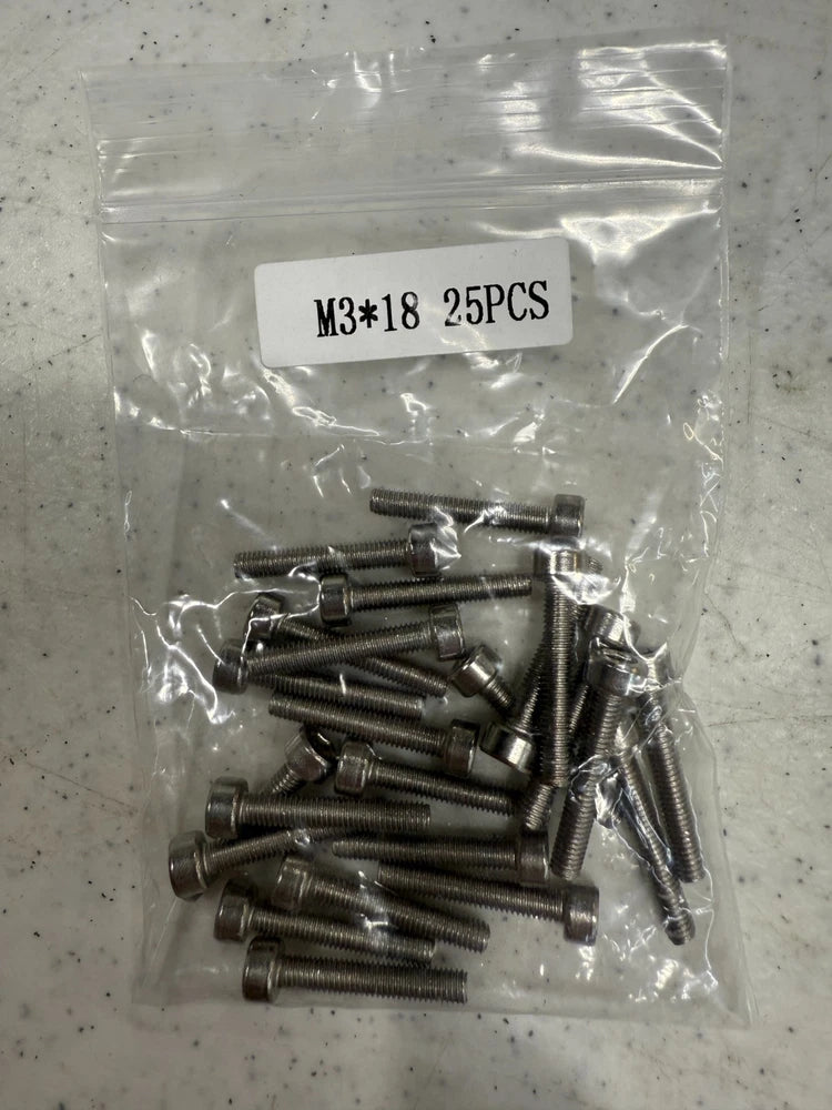 25 Pcs M3x18 Alloy Steel Screw Bolts for RC FPV Helicopter Drone Frame Kit 018