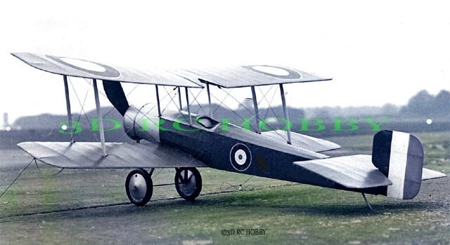 Bristol Bullet Biplane 48" RC Airplane Laser Cut Balsa Ply Short Kit W/ Plans