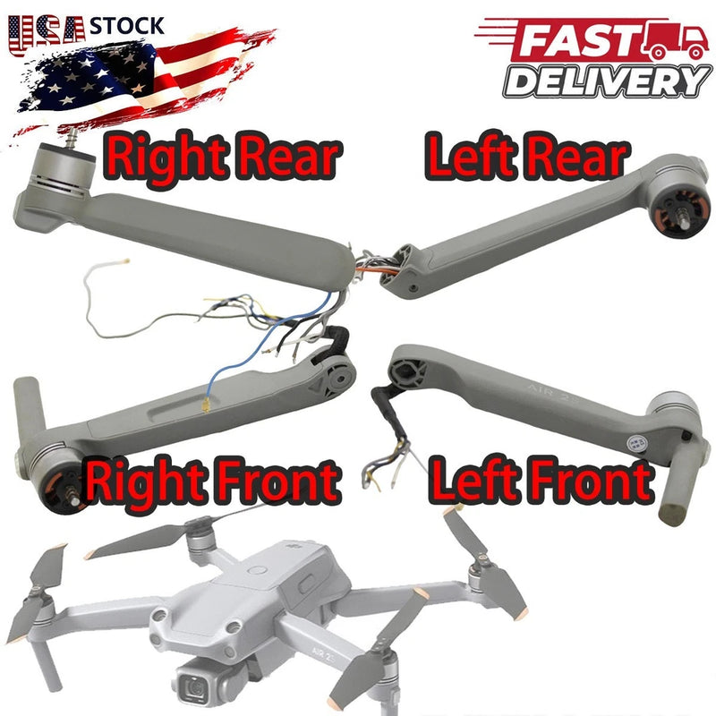 Grey drone arm cover shells with motors, front and rear left/right