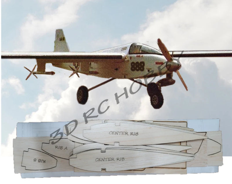 Avenger Sport Plane 46" Wingspan RC Airplane Kit Laser Cut Balsa & Ply Short Kit