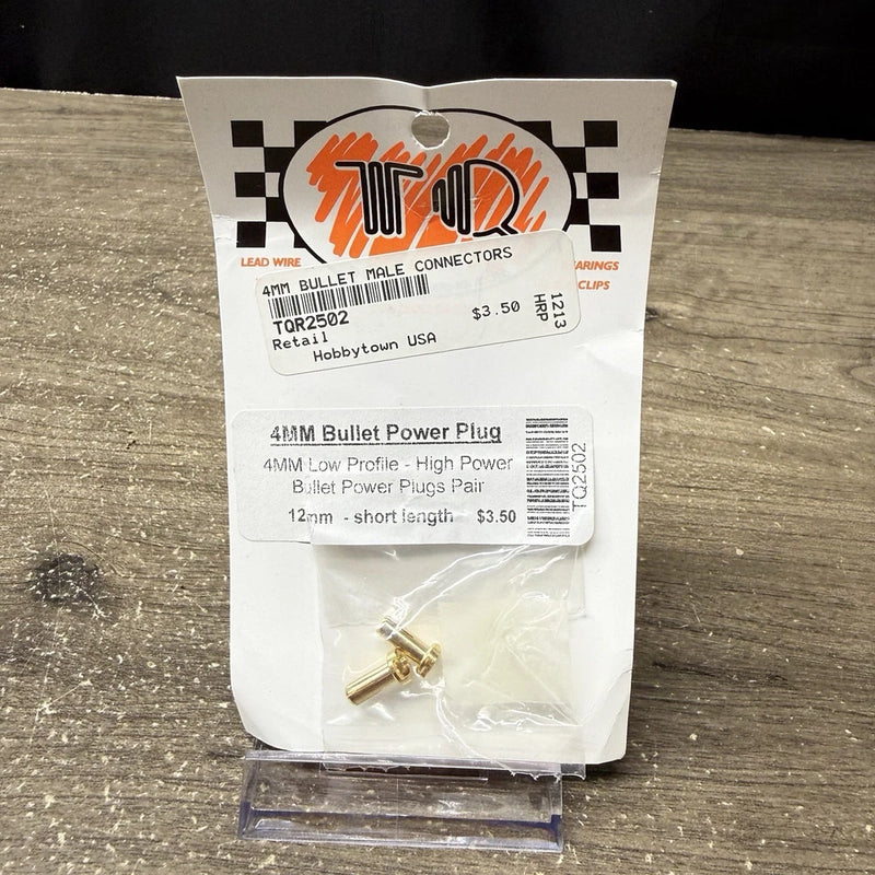 TQ 4mm Gold High Power Bullet Power Plugs Low Profile Connectors 12mm TQR2502 Battery