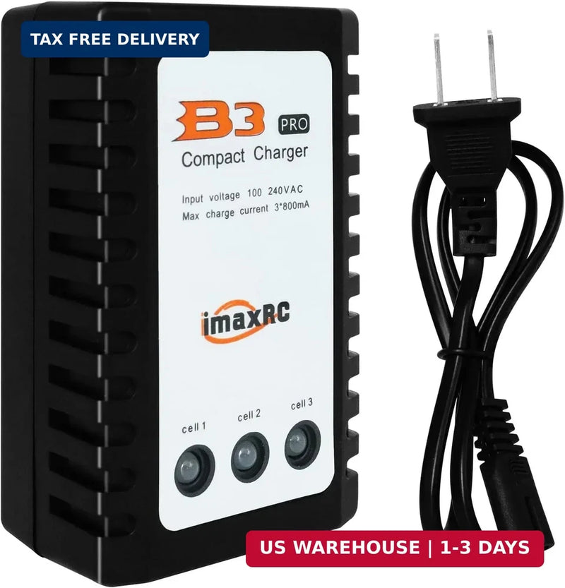 B3 Lipo Battery Charger - 2S 3S RC Balance Chargers AC 7.4-11.1V 10W with XH3P X Battery
