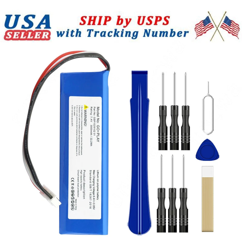 7.4V 3000mAh New Battery GSP1029102 01 for Harman Kardon Go Play Mini Speaker Battery