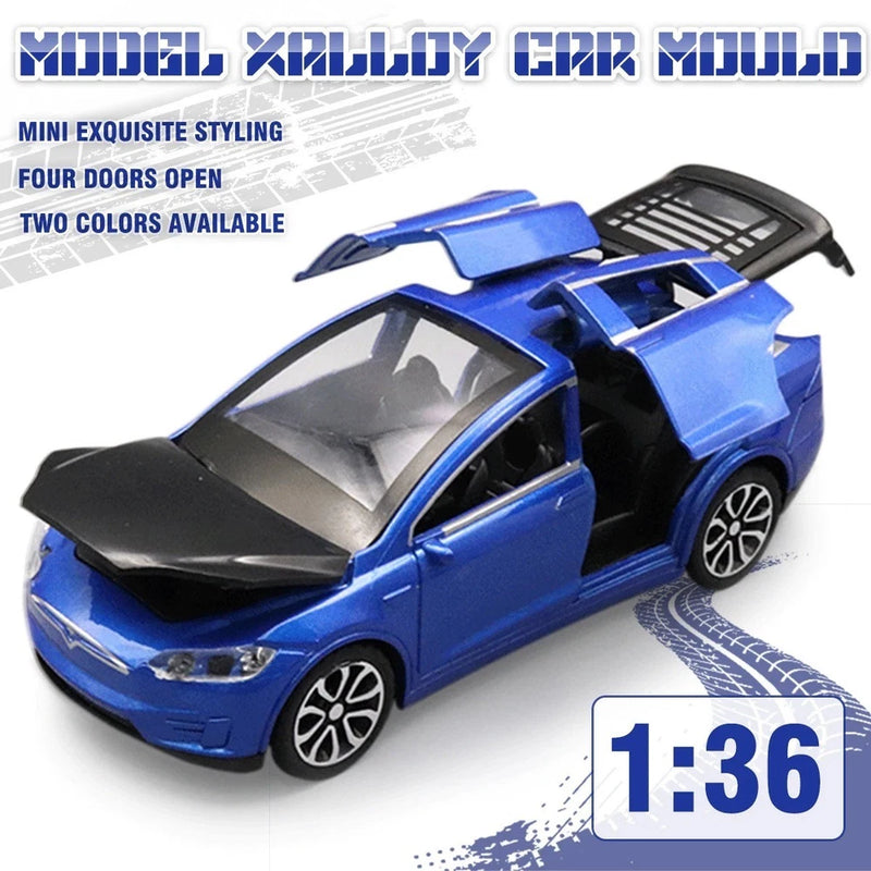 1:36 Tesla Alloy Car Model - Diecast Pull Back Toy for Kids & Boys