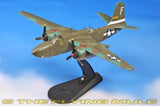 Olive A-20G Havoc model airplane on black stand with USAAF star markings