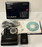 Black Panasonic Lumix DMC-ZS1 Digital Camera With Accessories