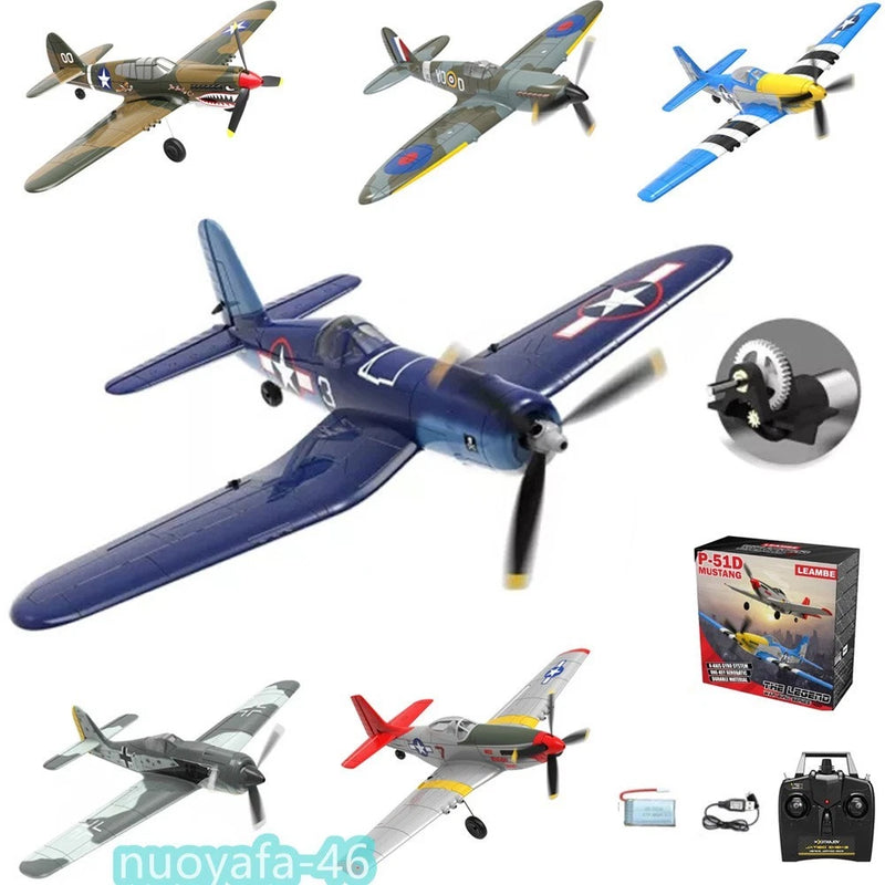VOLANTEX P51 F4U P40 Spitfire RC Plane 2.4G 4CH Remote Airplane Stunt Glider RTF
