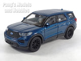 4.75 Inch 2023 Ford Explorer 1/42 Scale Diecast Model by Welly - BLUE