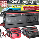 Convertidor De Carro DC 12V A 110V / 24V A 110V USB Para Auto Inversor Corriente
