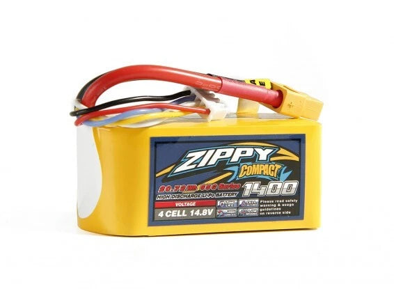 ZIPPY Compact 1400mAh 4S 65C Lipo Pack w/XT60 Battery