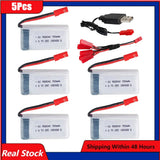 5Pcs Lipo Battery 3.7V 750mAh 25C +Charger For MJX X800 X300c Syma X5C1 Rc Drone