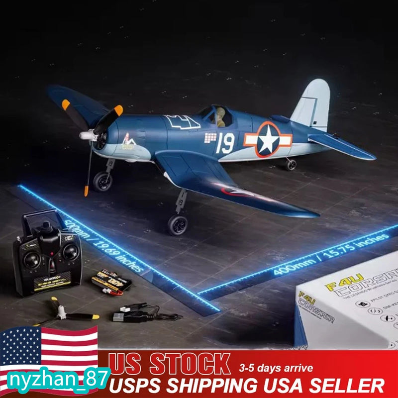 US Volantex F4U RC Plane 2.4G 4CH 500MM Fixed Wingspan Brushless Motor Stunt RTF
