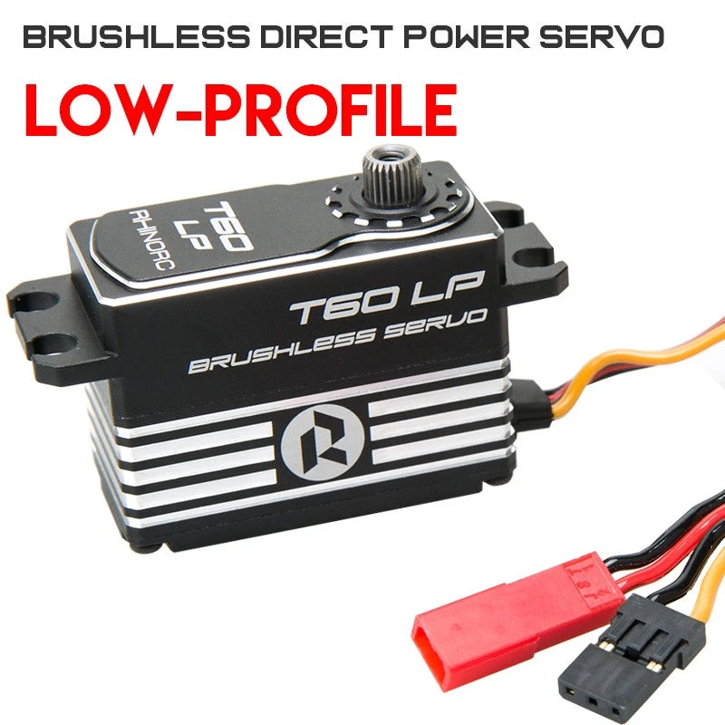 RhinoRC T60LP SMART Low Profile 17V 66KG Brushless Direct Power Servo For RC Car