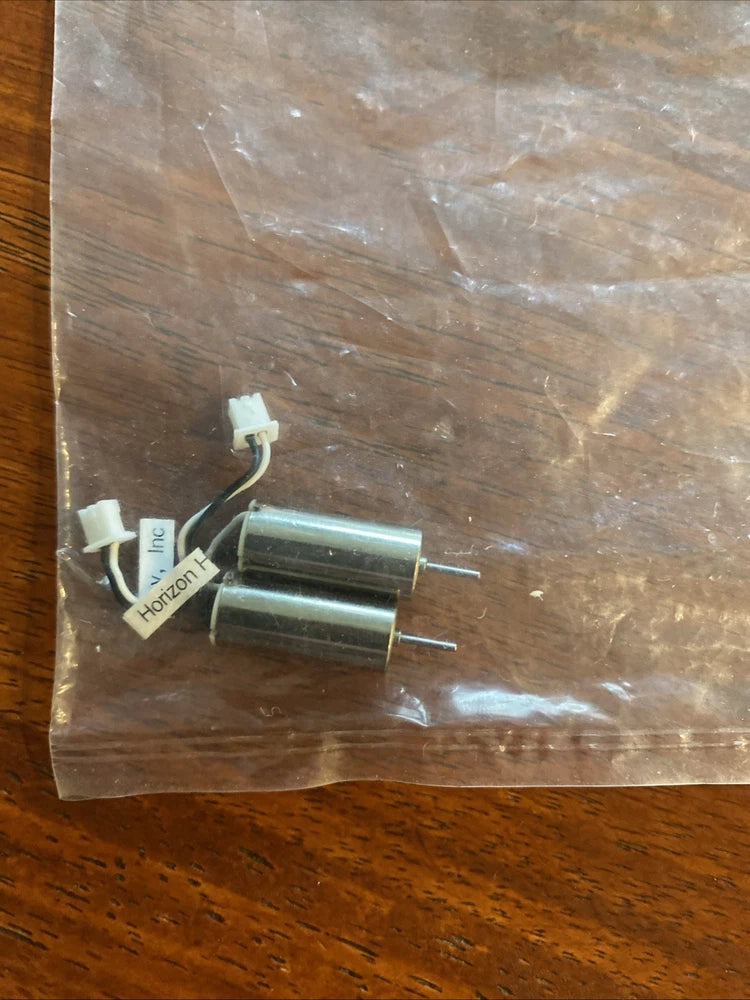 Blade brushed motors, two cylindrical motors with wires and connector plugs