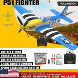 US Volantex P51 Fighter 4CH RC Airplane Fixed Wing 6-Axis Gyro Aerobatic Glider