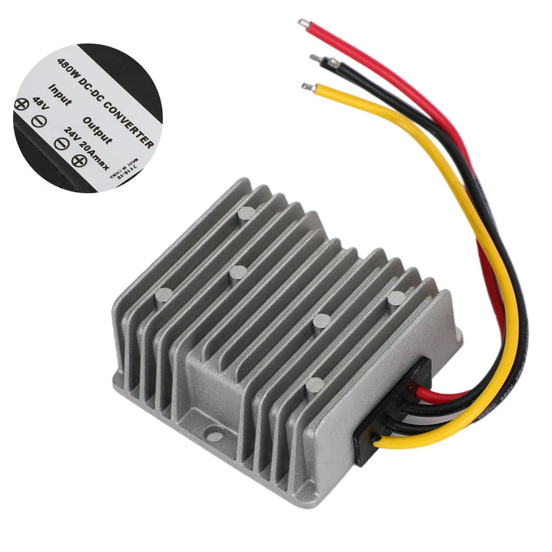 20A Waterproof DC/DC Converter Power Supply Regulator 36V/48V Step Down To 24V`
