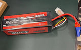 LiPo RC battery pack with red balance lead and multi-wire connector, standard pack