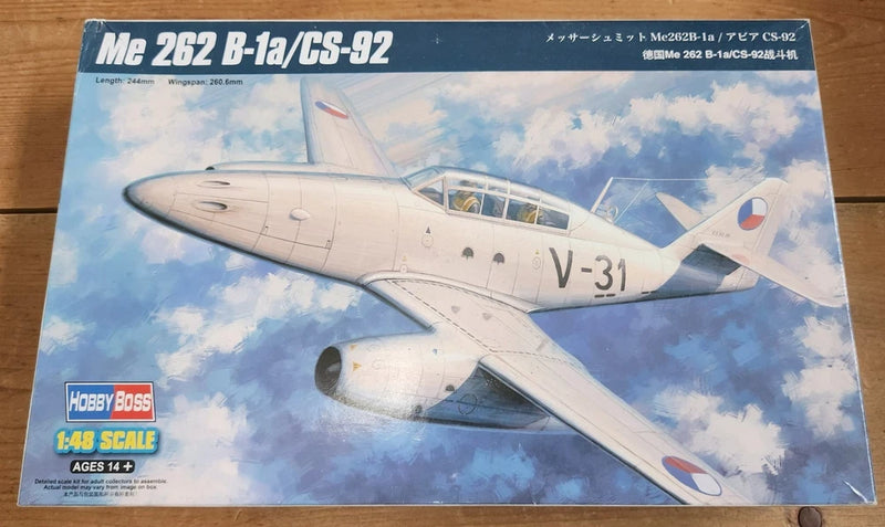 1/48 Me 262 model aircraft kit box with Luftwaffe pilot and operator artwork