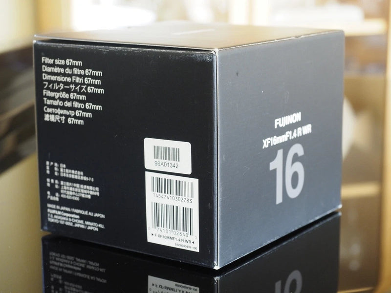 Fujifilm XF16mmF1.4 R WR Wide Angle Lens f/1.4 XF Series Lens BOX ONLY