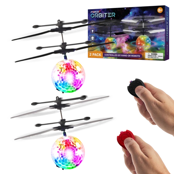 2-Pack: Force1 Orbiter Flying Orb Ball Hand Operated Drones