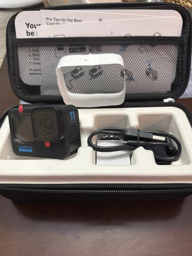 GoPro HERO11 Black Action Camera 27MP Waterproof USB-C Cable & Case