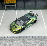 King Model 1/64 Scale Lamborghini Huracan GT SHOW LBWK Diecast Alloy Model Car