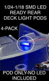 1/24 1/18 MODEL POLICE CAR REAR DECK PODS SMD LED-READY 4 PACK (2 PAIR) FIRE EMS
