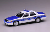 ED 1:64 596 Blue Boston Police Crown Victoria CV Model Diecast Collect Car