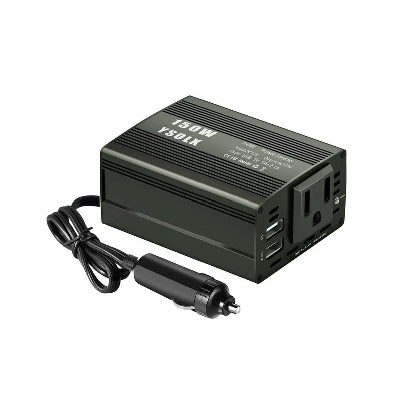 YSOLX 150W Power Inverter DC 12V to 110V AC Converter Car Adapter Outlet????