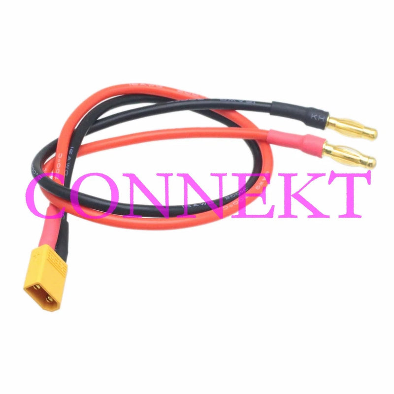 XT30 Male to 4mm banana bullet plug 18AWG 30CM Wire for NiMH/Lipo Battery