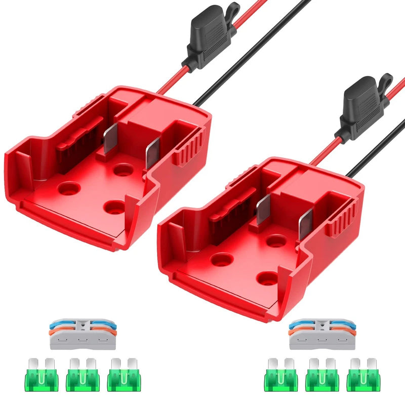 2 Packs Power Wheel Adapter for 18V Milwaukee M18 Battery, DIY RC Car Converter, Converter