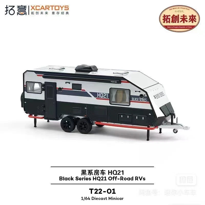 XCartoys 1:64 Black series RV HQ21- Black and Silver Diecast Model Car