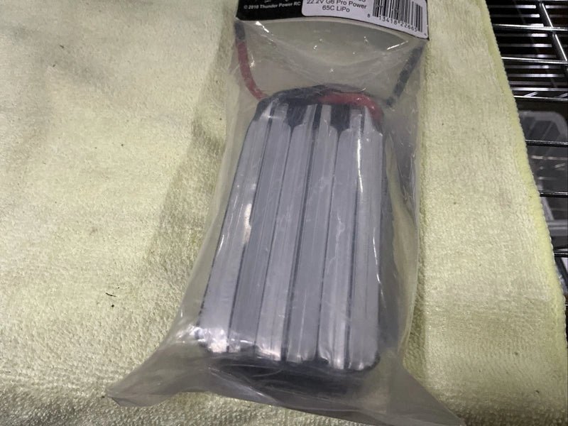 Thunder Power 2250 mAh 6 Cell G6 Power 65C LiPo Battery 22.2 Volt TP2250-6SPP65