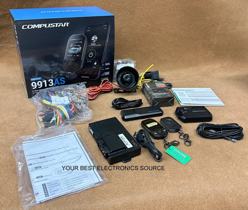 NEW COMPUSTAR CSXP9913-AS 2-Way Remote Start/Alarm, DRONE + BLADE-AL +ADS-USB