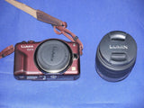 Panasonic Lumix GF3 Camera +14-42mm Lens, Brown, Good Condition