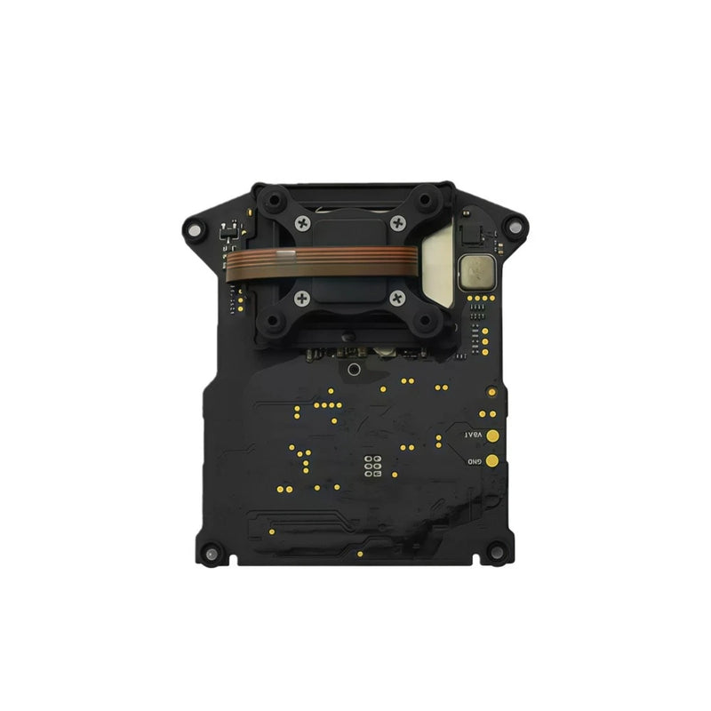 Black drone GPS repair circuit board with electronic components and connectors