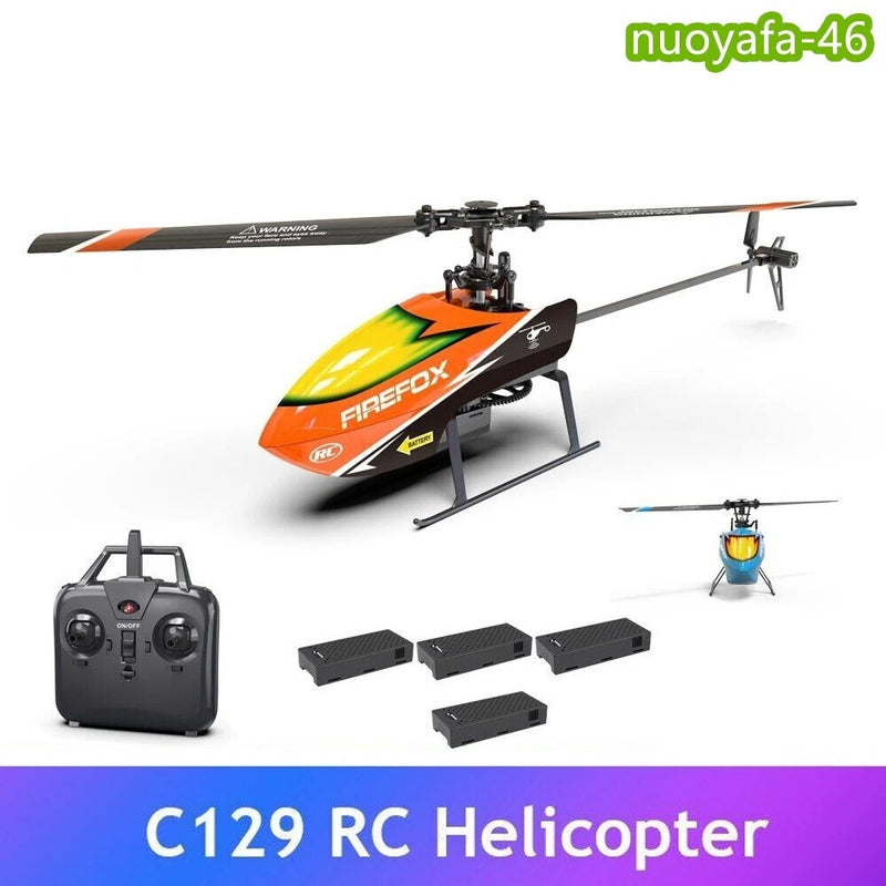 RC helicopter drone kit with single rotor blade, remote controller, and spare parts
