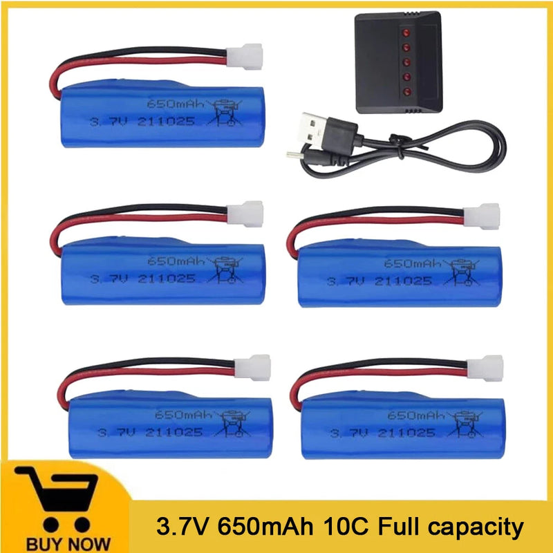3.7V 650mah 10C 14500 Lipo Battery for SYMA Q9 H126 H131 H118 RH701 RC Boat Toy