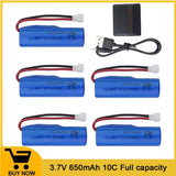 3.7V 650mah 10C 14500 Lipo Battery for SYMA Q9 H126 H131 H118 RH701 RC Boat Toy
