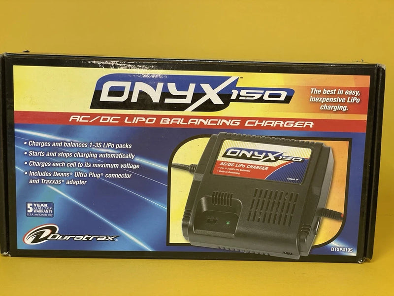 Duratrax Onyx 150 DTXP4195 AC/DC LiPo Balancing Battery Charger 1-3S w/ Box Battery