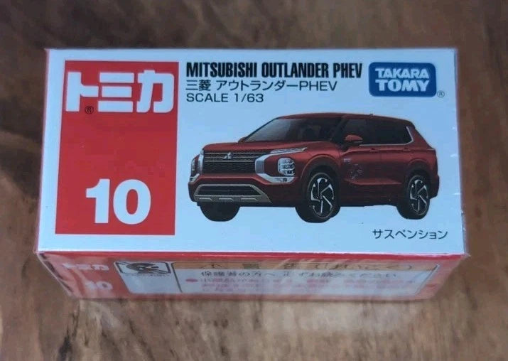 TAKARA TOMY TOMICA #10 MITSUBISHI OUTLANDER PHEV Diecast Model 1/63 SCALE NEW