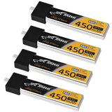 4pcs 450mAh 1S 3.8V LiHV Lipo Battery 95C BT 2.0 Connector for FPV Racing Drones Battery