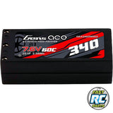 Gens Ace 340mAh 2S 60C 7.6V HV LiPo Battery w/ XT60 Plug GEA3402S60D2 Battery
