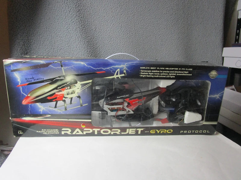 Protocol RAPTOR JET GYRO 3.5 Channel R/C RADIO CONTROL HELICOPTER PARTS USED