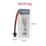 3.7V 520mAh 25C 801844 Lipo Battery SM-2P plug for Hubsan H107P RC Camera Drone
