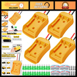 4 Pack Battery Adapter Converter for RC Cars & Trucks, 20V Power Connector Kit, Converter