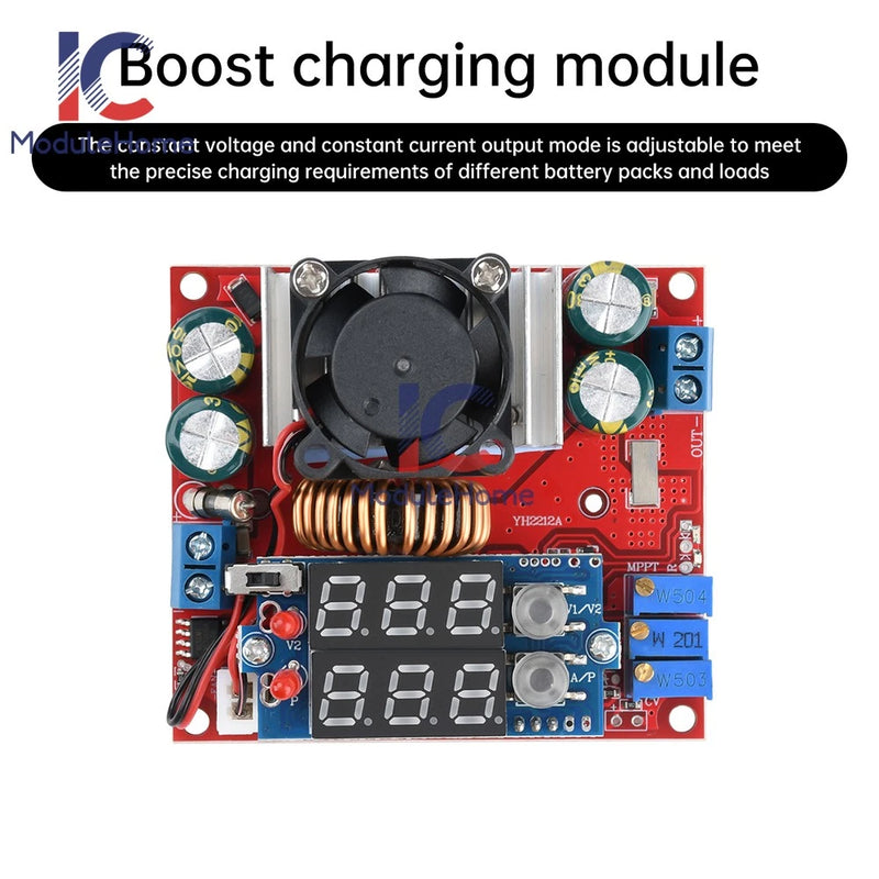 DC 6-50V 15A MPPT Boost Charging Module Adjustable Step-up Booster Module