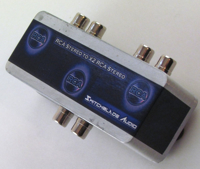 RCA Stereo Pair to 2 RCA Stereo Pair Splitter Combiner Y-Cable Adapter Phono