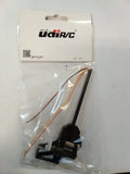 Replacement CW motor with attached wires, black motor assembly in sealed clear bag