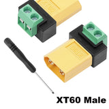XT60 Male to 2 Pin Terminal Adapter Solderless Power Solar Panel RC Plane Drone Converter
